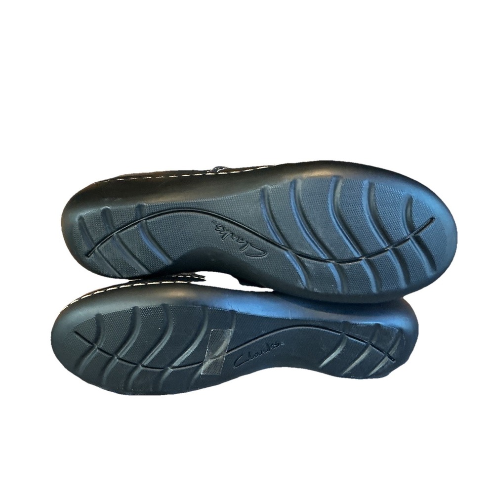 Clarks Bendables Casual Black Leather Slip On Comfort Loafers Round Toe Sz 7.5N - Picture 5 of 6